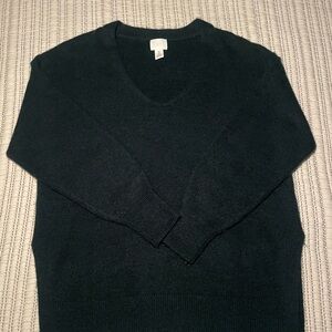 Dark Green V-Neck Sweater